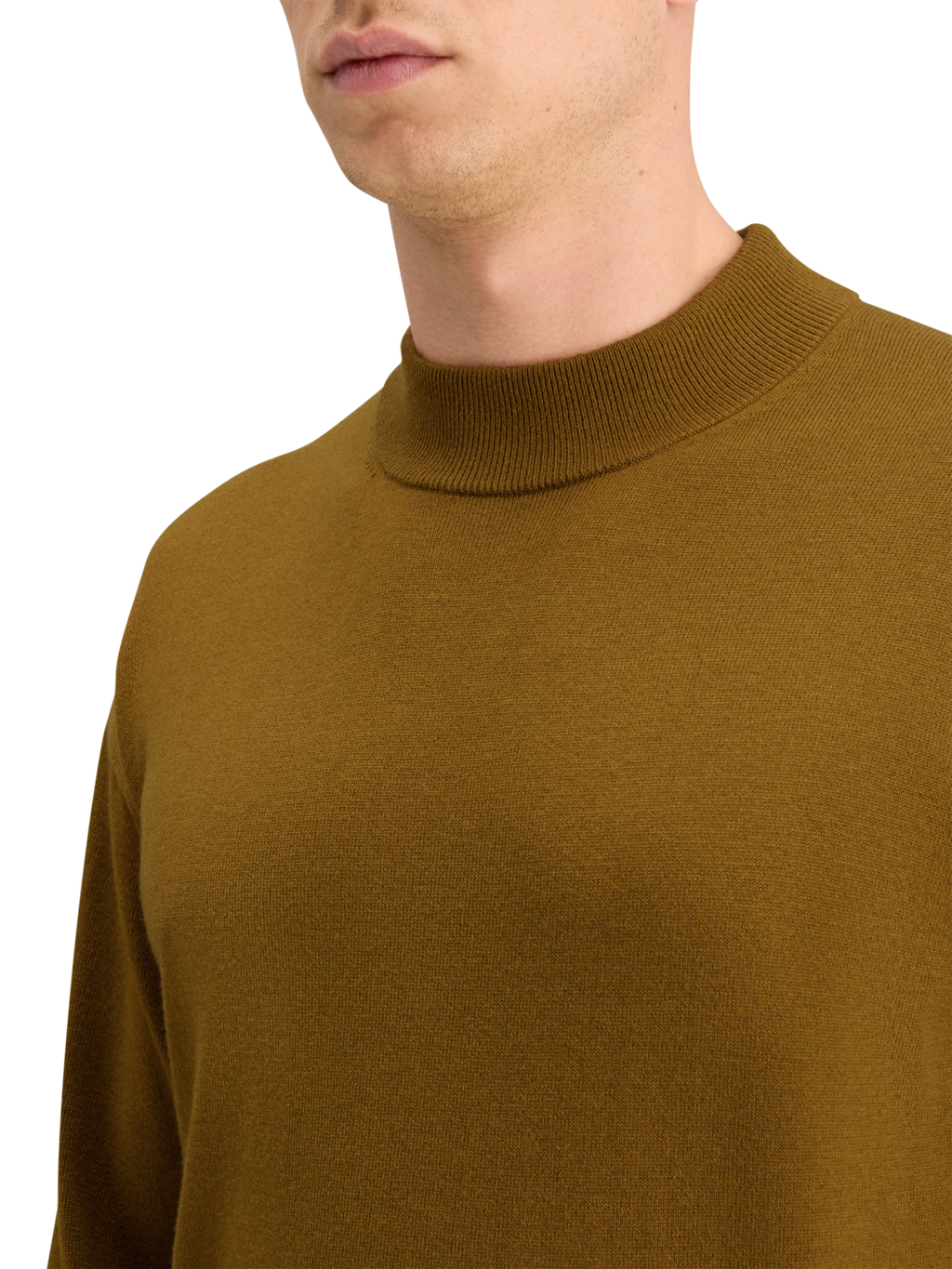 DROPPED SHOULDER MOCK NECK SWEATER