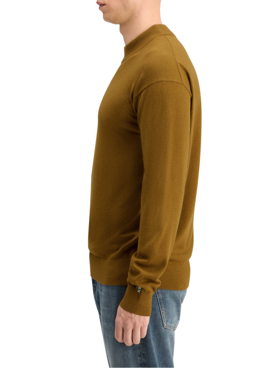 DROPPED SHOULDER MOCK NECK SWEATER