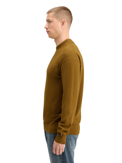 DROPPED SHOULDER MOCK NECK SWEATER