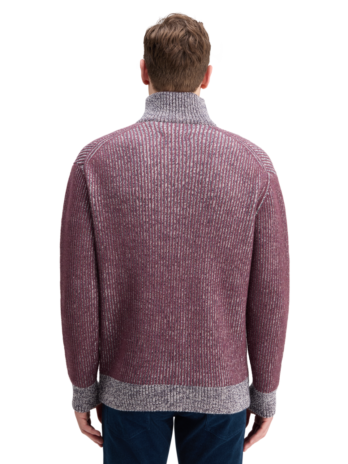 ZIP TROYER ALPACA WOOL BLEND SWEATER