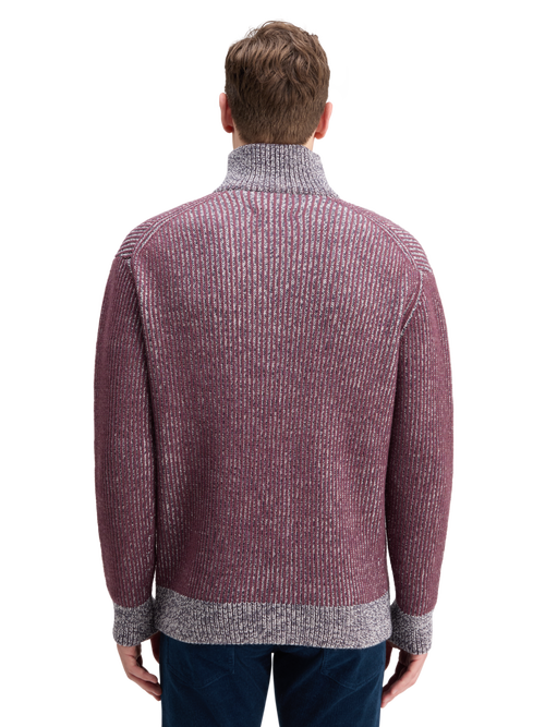 ZIP TROYER ALPACA WOOL BLEND SWEATER