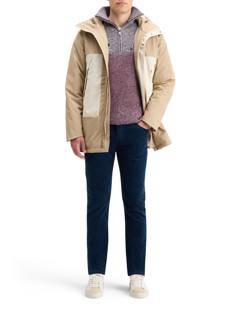 ZIP TROYER ALPACA WOOL BLEND SWEATER