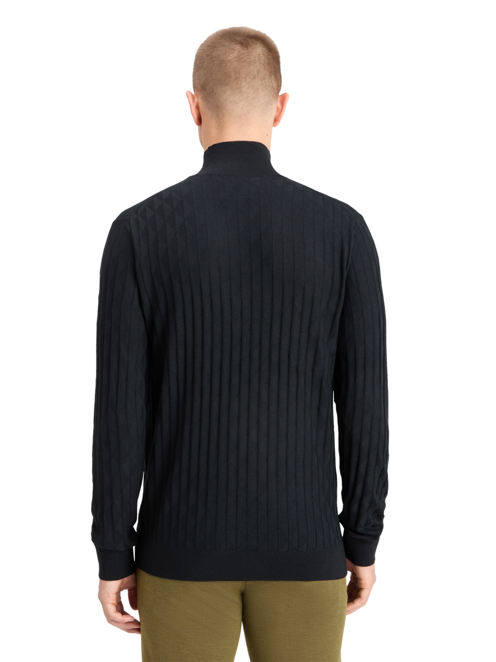 TURTLE NECK REGULAR FIT RELIEF STITCH SWEATER