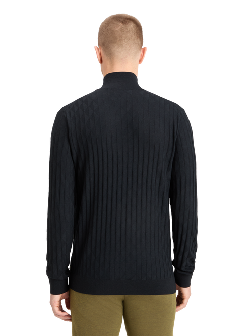 TURTLE NECK REGULAR FIT RELIEF STITCH SWEATER