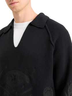 POLO LONG SLEEVES  DROPPED SHOULDER SWEATER