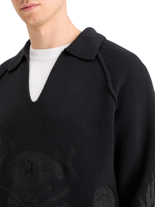 POLO LONG SLEEVES  DROPPED SHOULDER SWEATER