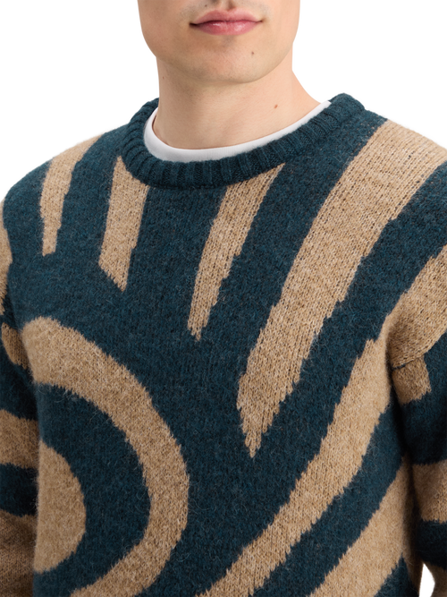 HAIRY BIG WAVES DROPPED SHOULDER SWEATER