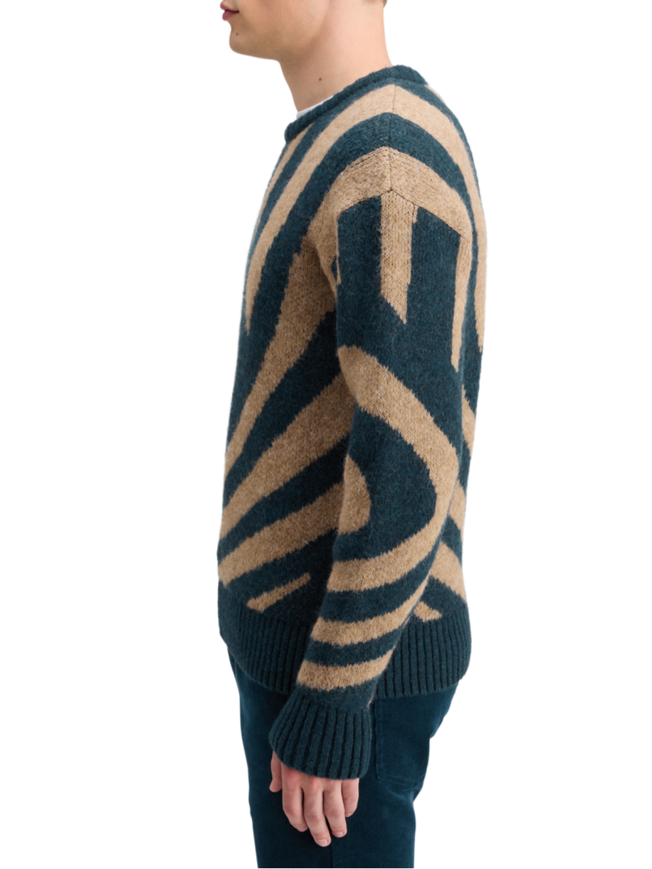 HAIRY BIG WAVES DROPPED SHOULDER SWEATER