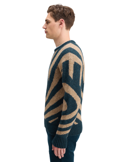 HAIRY BIG WAVES DROPPED SHOULDER SWEATER