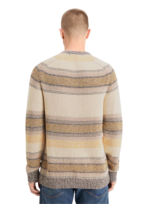 GRADIENT COTTON STRIPES SWEATER