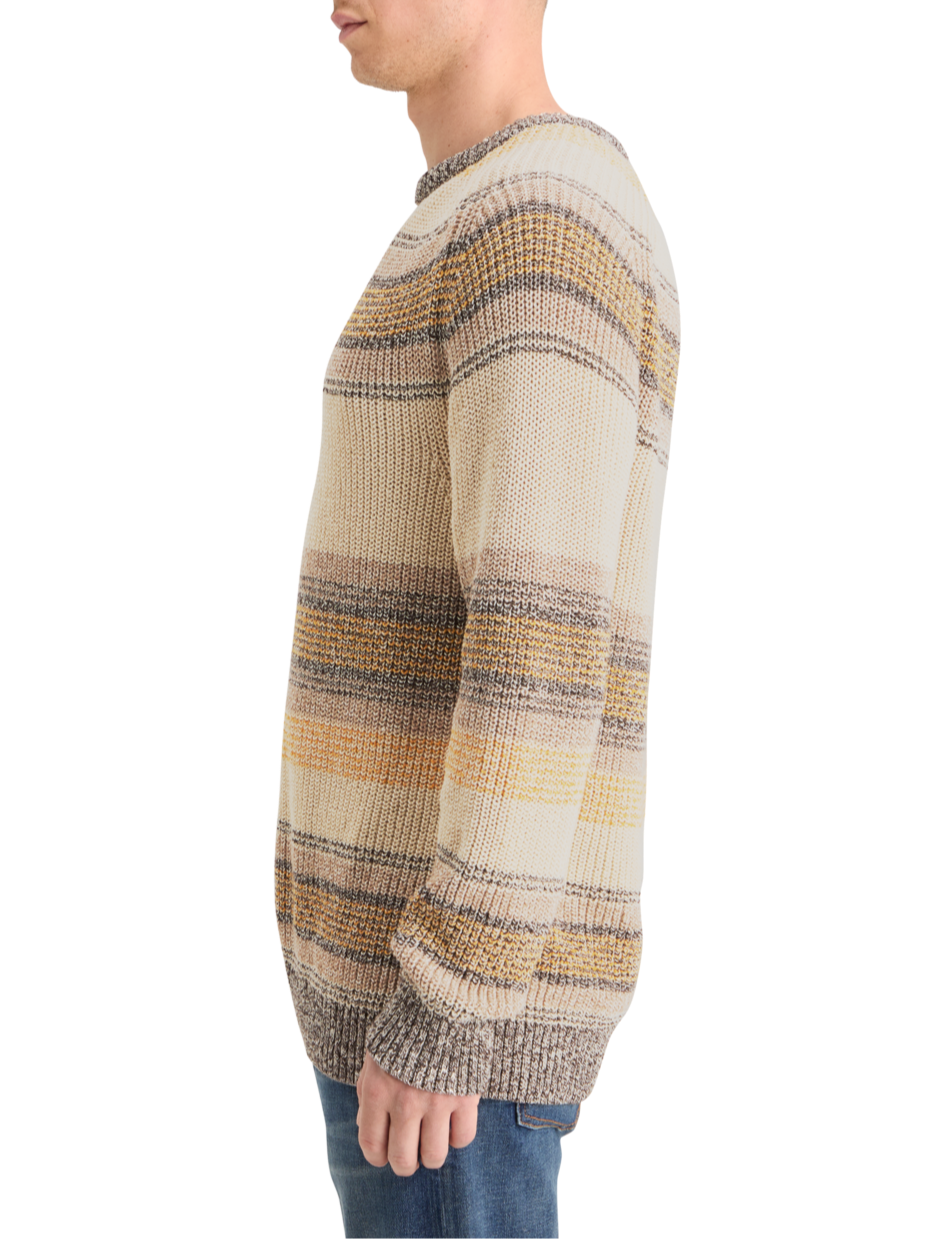 GRADIENT COTTON STRIPES SWEATER