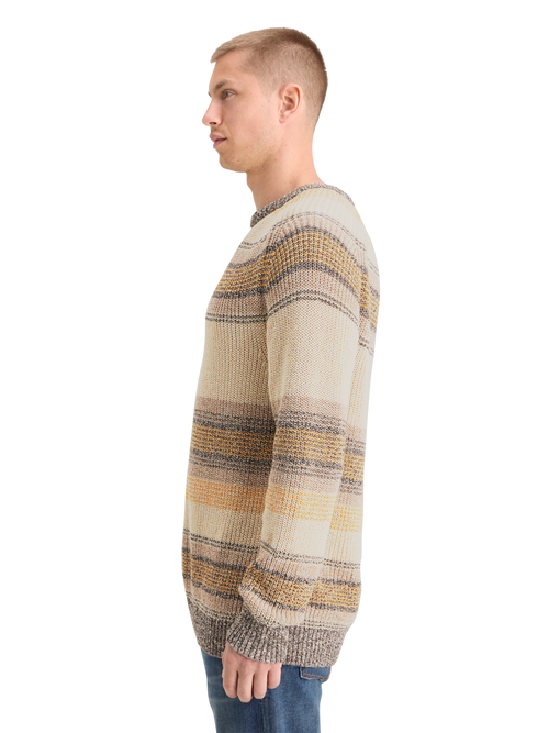 GRADIENT COTTON STRIPES SWEATER