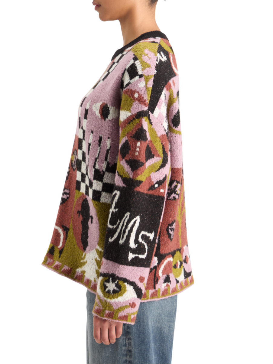 JACQUARD OVERSIZED PULLOVER