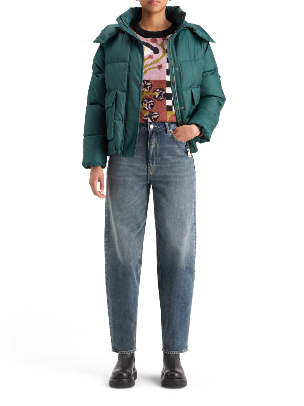 JACQUARD OVERSIZED PULLOVER