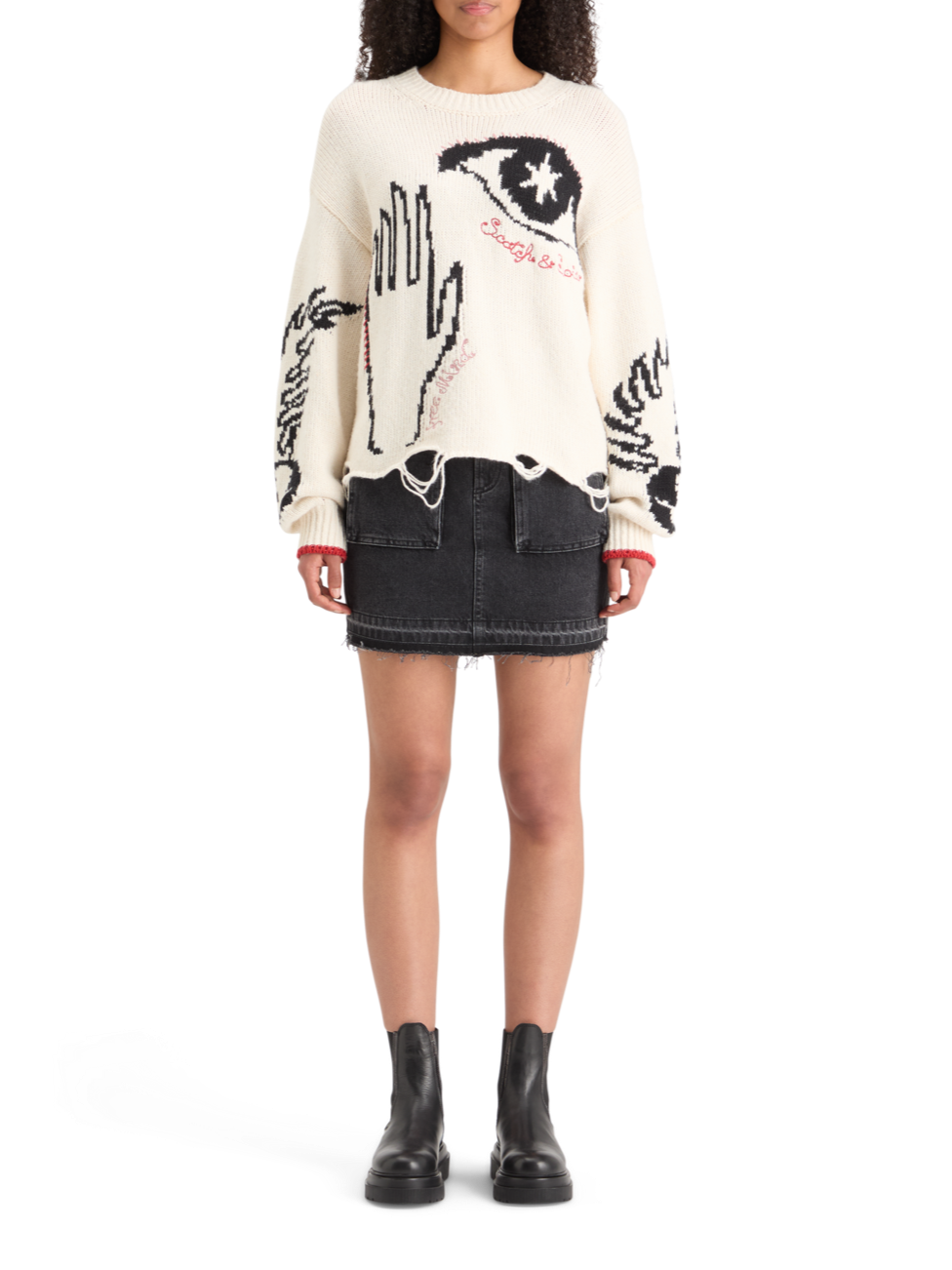 INTARSIA OVERSIZED PULLOVER