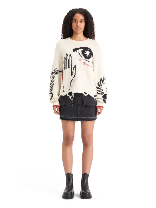 INTARSIA OVERSIZED PULLOVER