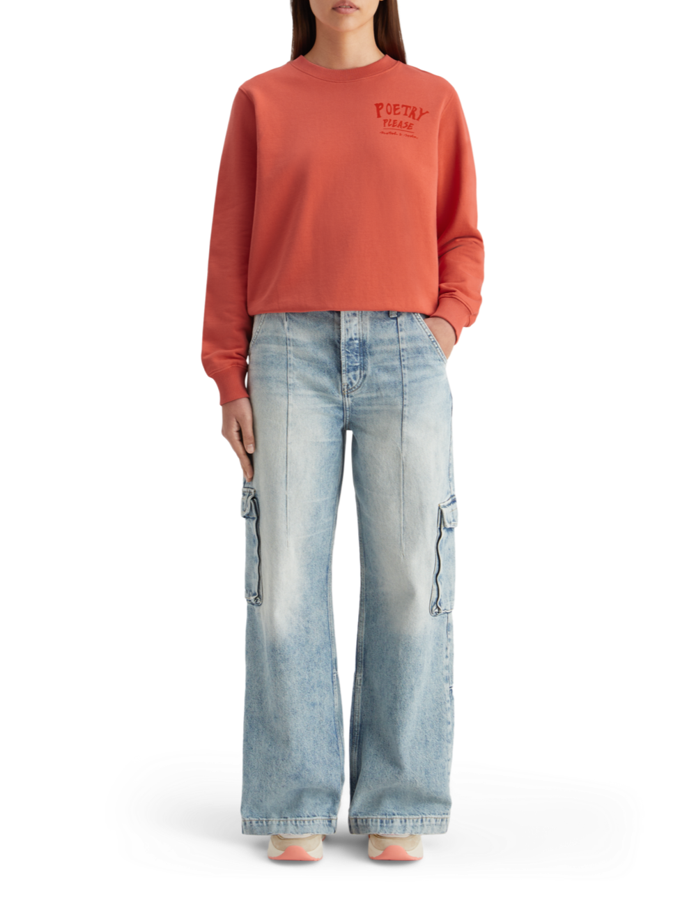 REGULAR FIT SWEATSHIRT WITH FRONT AND BACK ARTWORK