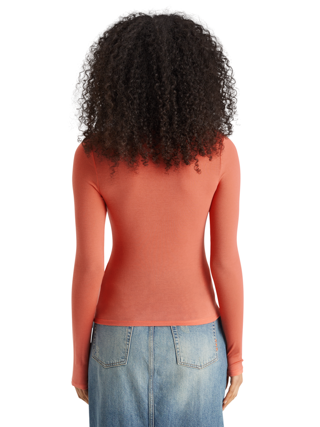 ROLL UP NECK LONG SLEEVE T-SHIRT