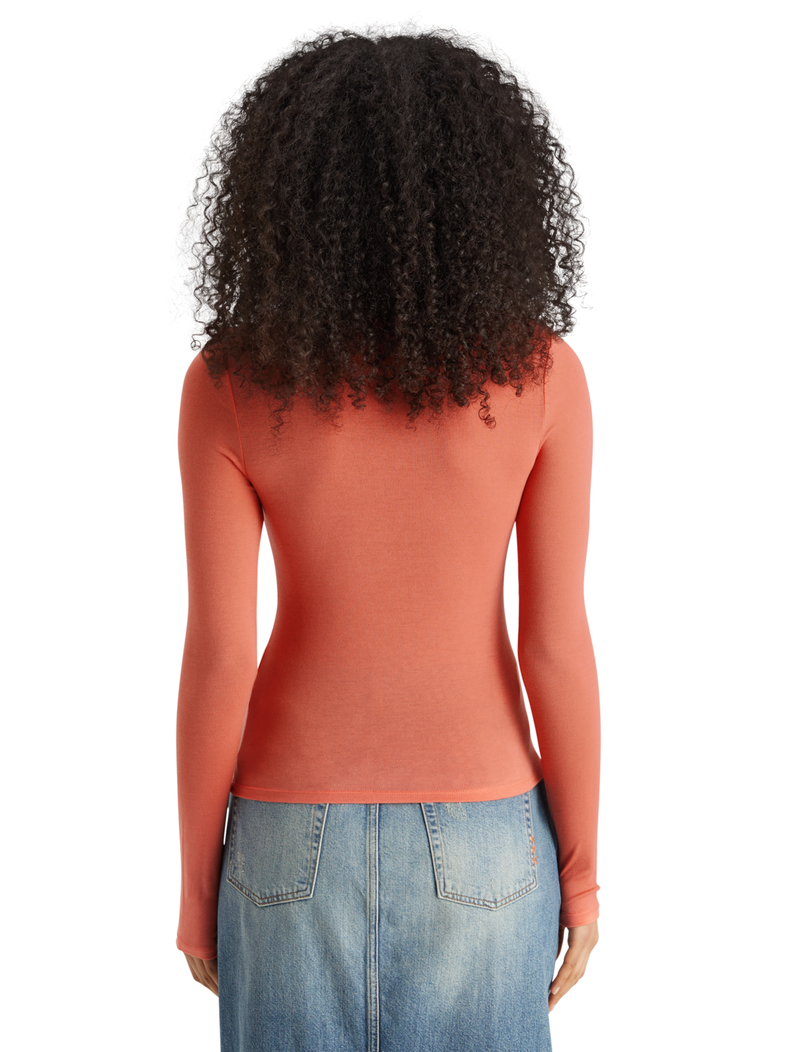 ROLL UP NECK LONG SLEEVE T-SHIRT
