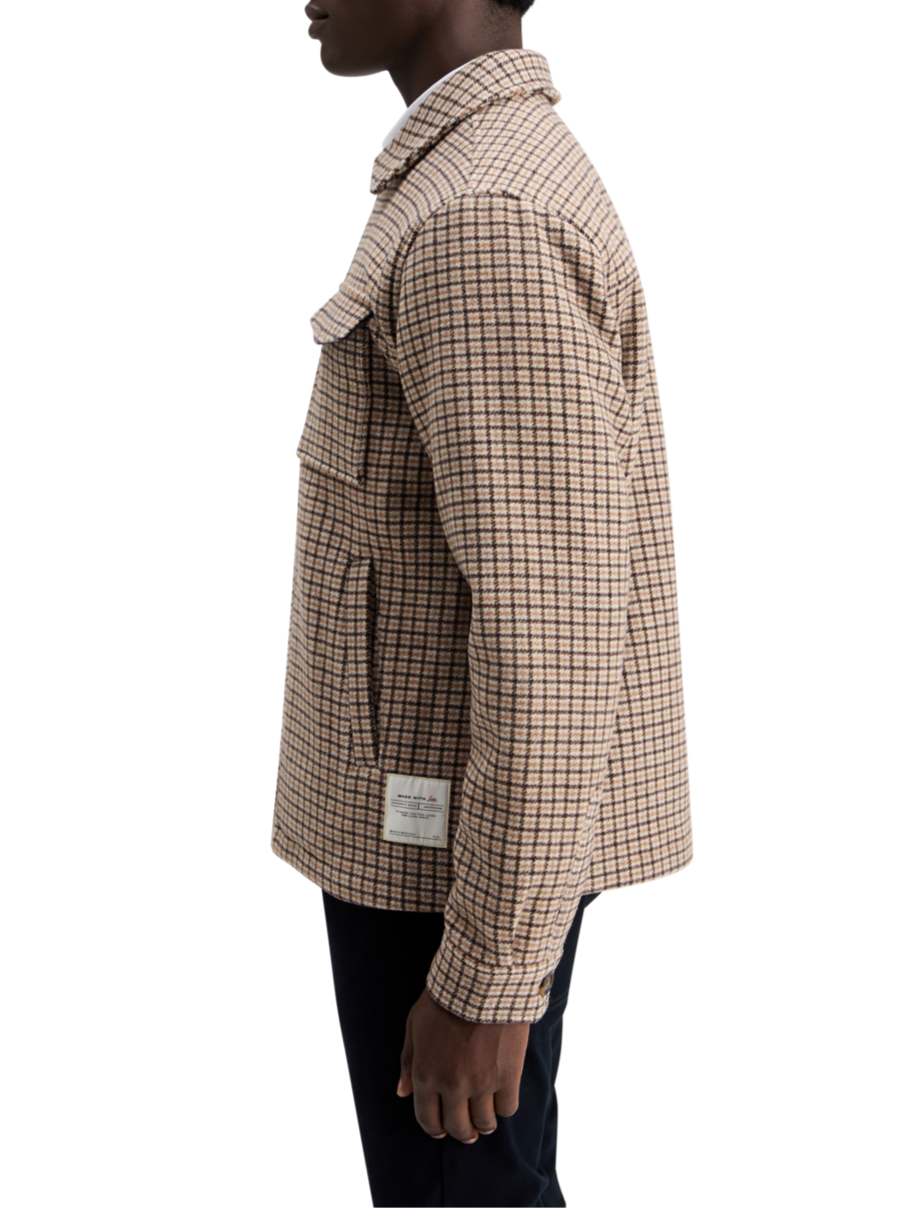 WOOL BLEND ZIP-THRU OVERSHIRT