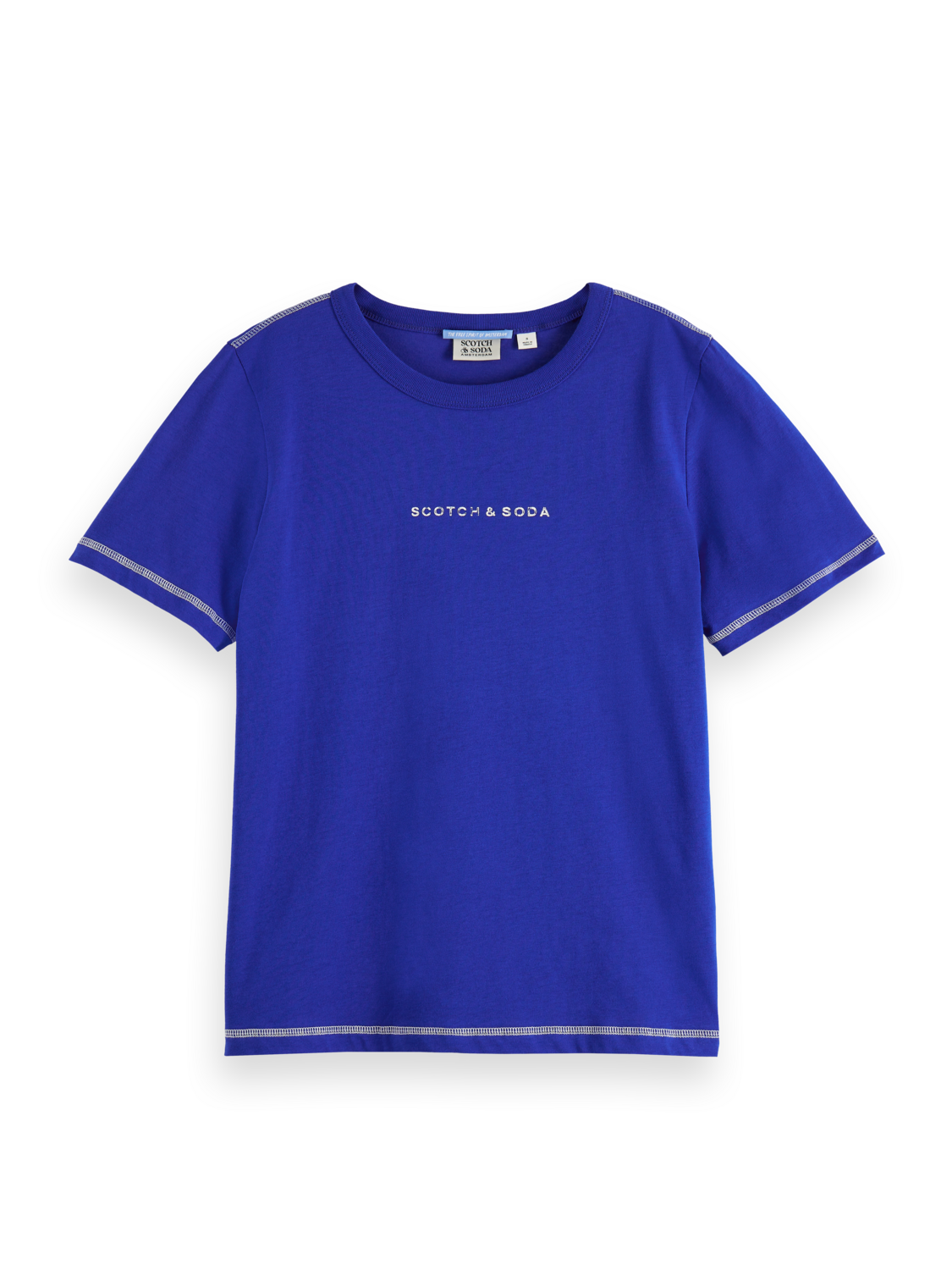 REGULAR FIT T-SHIRT WITH FLATLOCK DETAIL