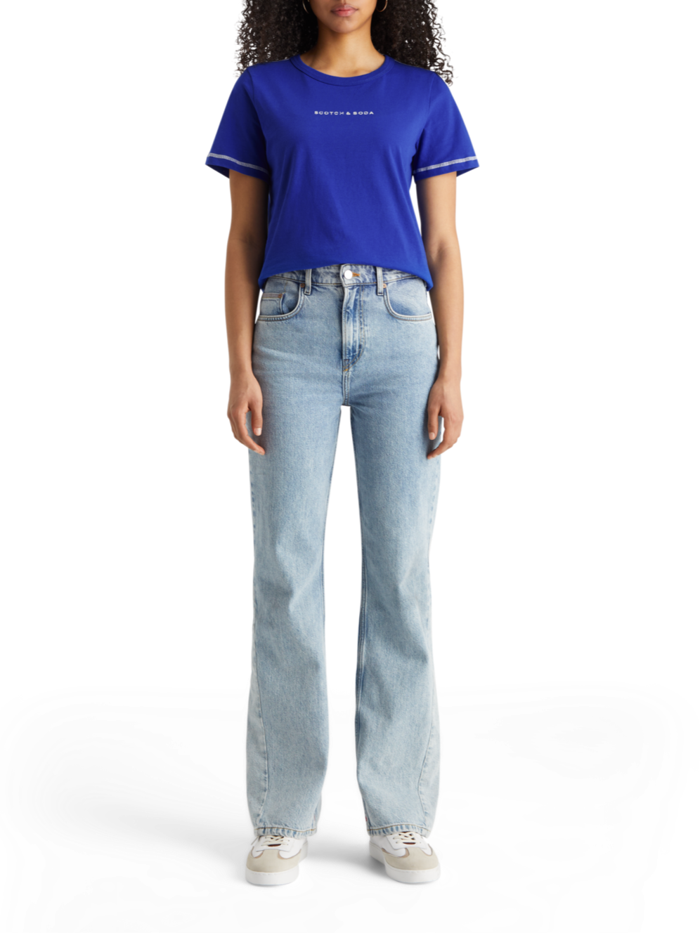 REGULAR FIT T-SHIRT WITH FLATLOCK DETAIL
