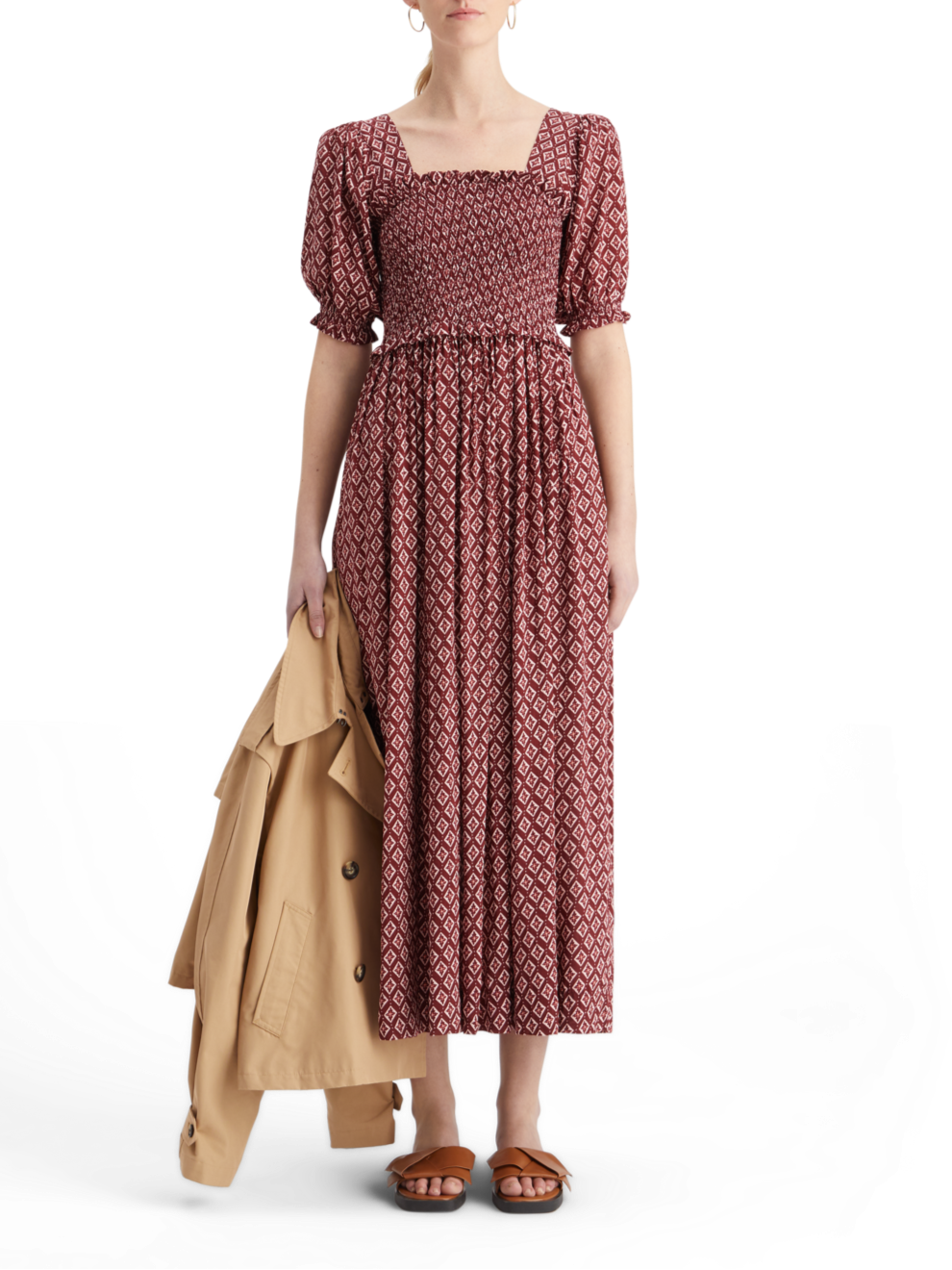 MAXI DRESS WITH SMOCK