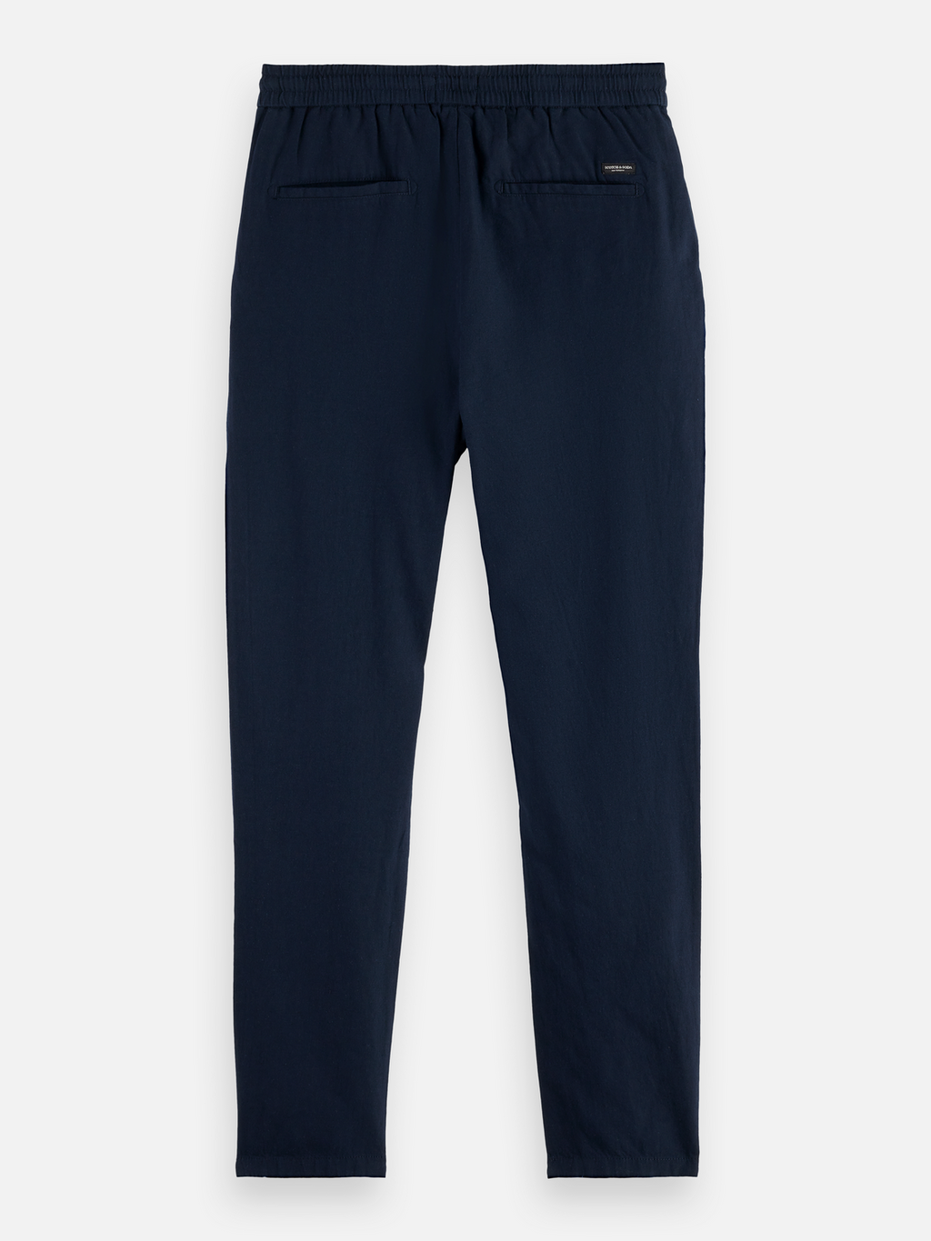 Essentials WARREN COTTON/LINEN TWILL JOGGER - NIGHT