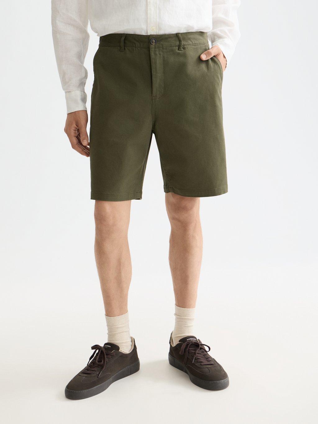 CORE Stuart Cotton-blend twill regular-fit short - KHAKI