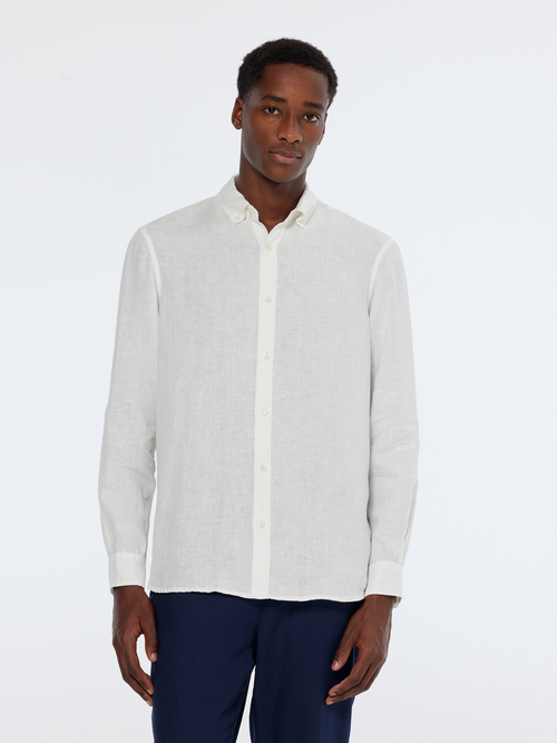 CORE - LINEN SHIRT LS BUTTON-DOWN