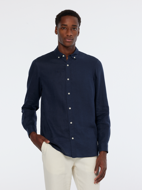 CORE - LINEN SHIRT LS BUTTON-DOWN