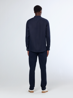 CORE - LINEN SHIRT LS STAND UP COLLAR