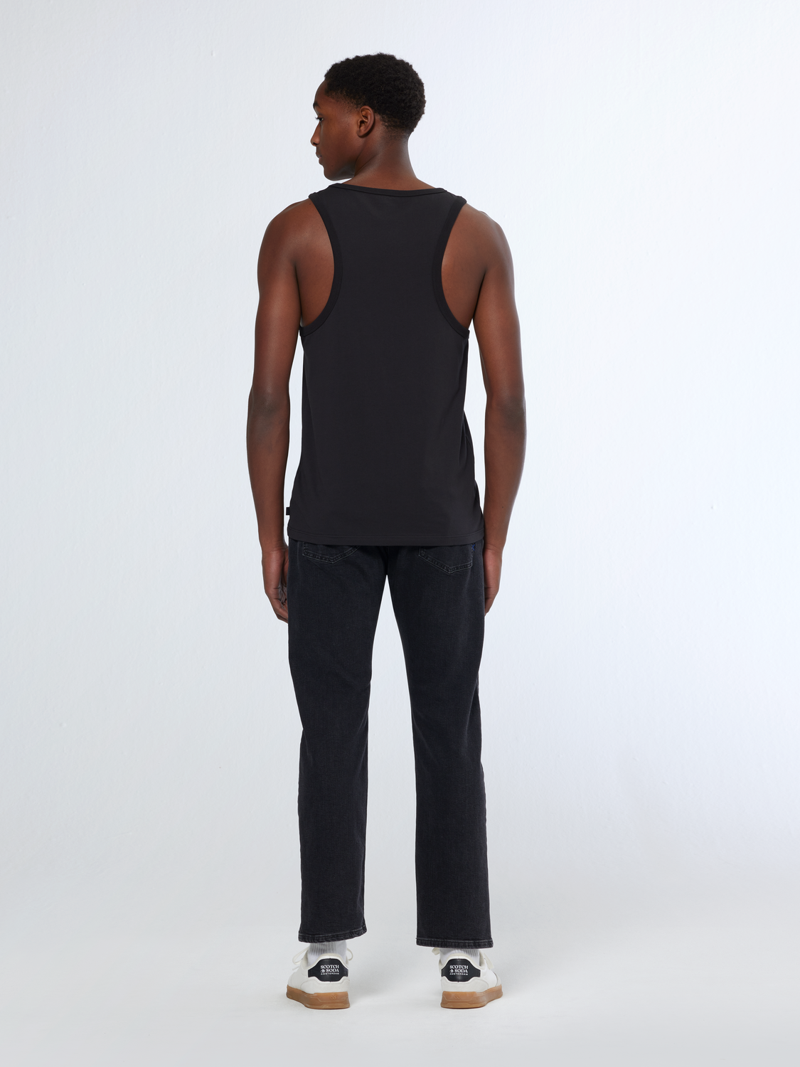 Essentials Racer Tank - BLACK