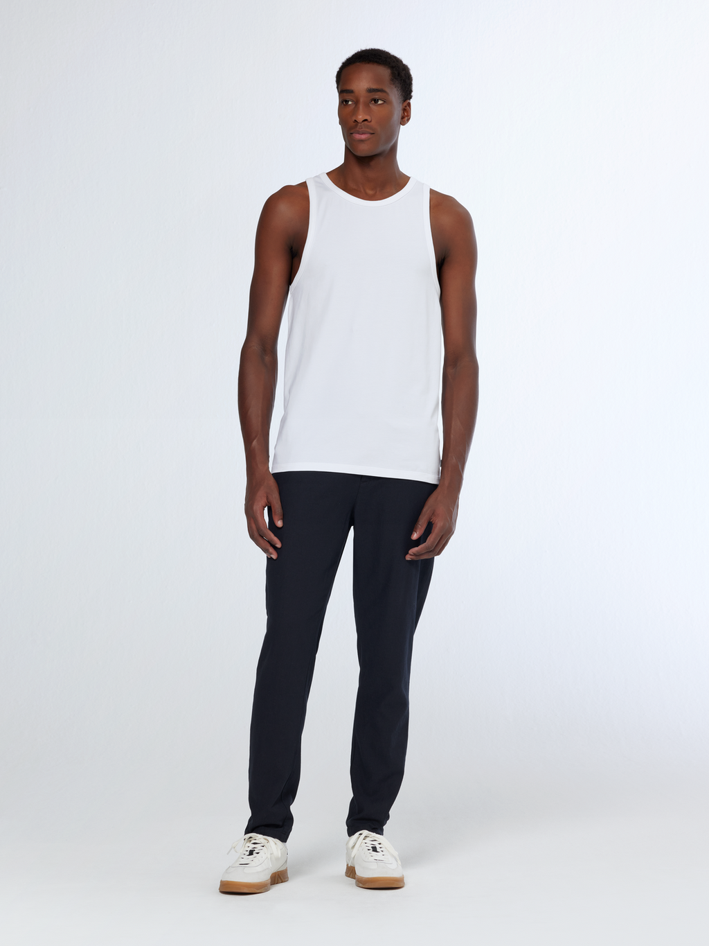 Essentials Racer Tank - WHITE