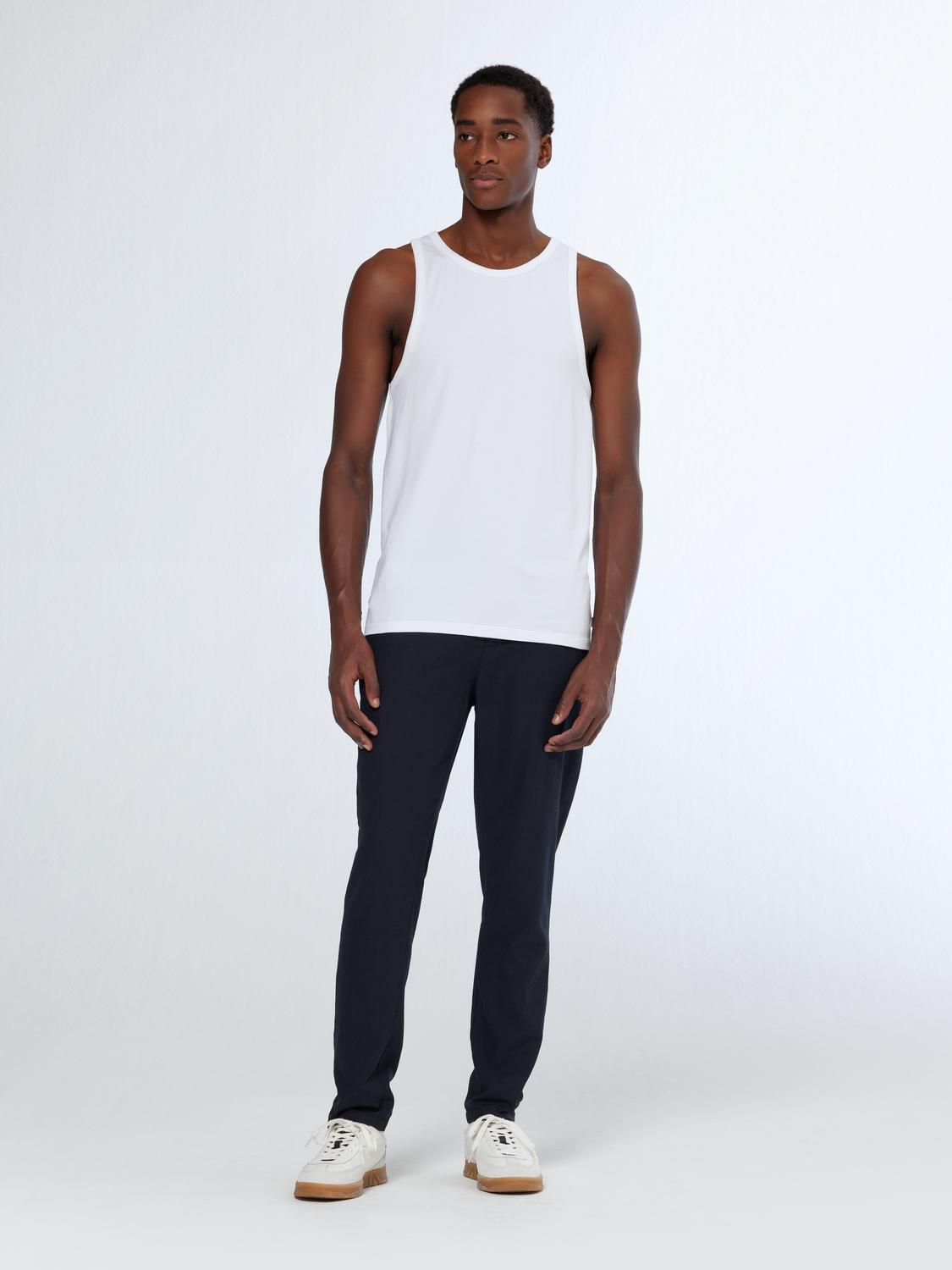 Essentials Racer Tank - WHITE