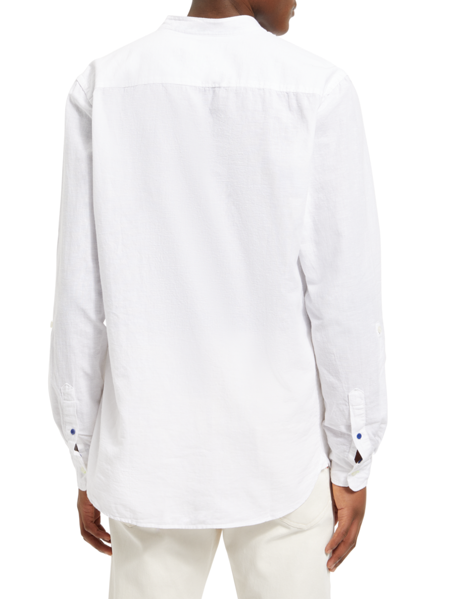 REGULAR FIT COTTON LINEN SHIRT