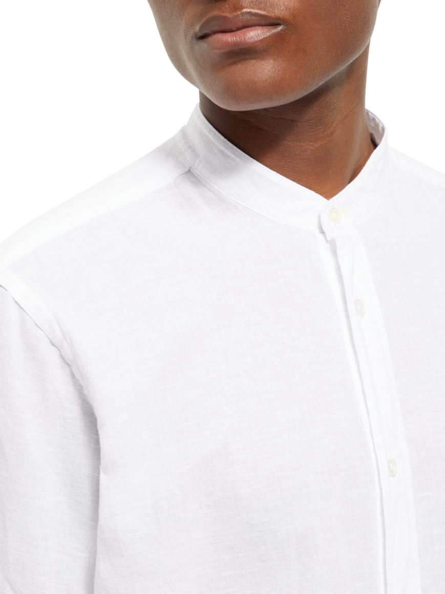 REGULAR FIT COTTON LINEN SHIRT