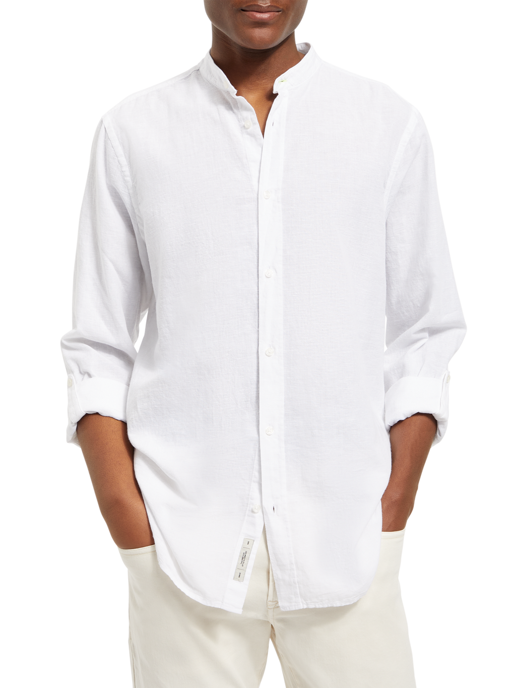 REGULAR FIT COTTON LINEN SHIRT