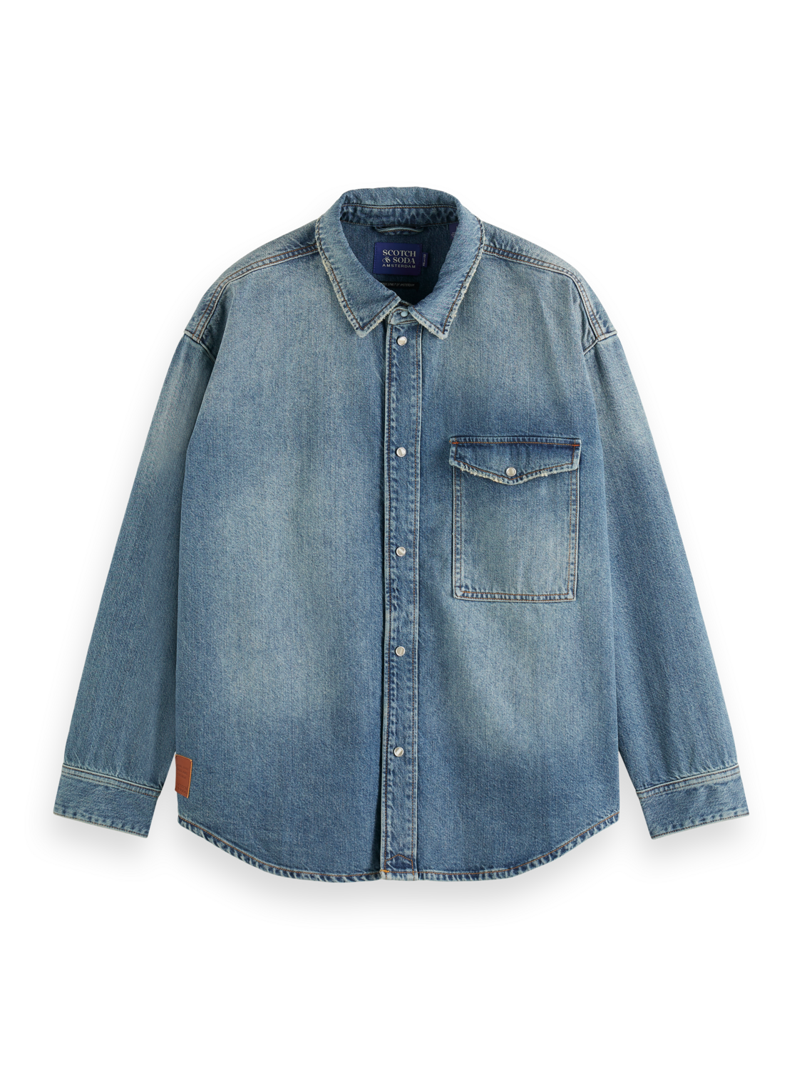 OVERSIZED WASHED DENIM SHIRT - FRISCO NIGHTS