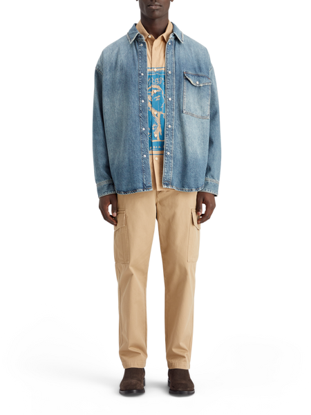 【UNTAPPED STUDIO】vintage front wassing balloon denim Studio Untold BALLOON - Jeansy Zwężane/niebieski denim