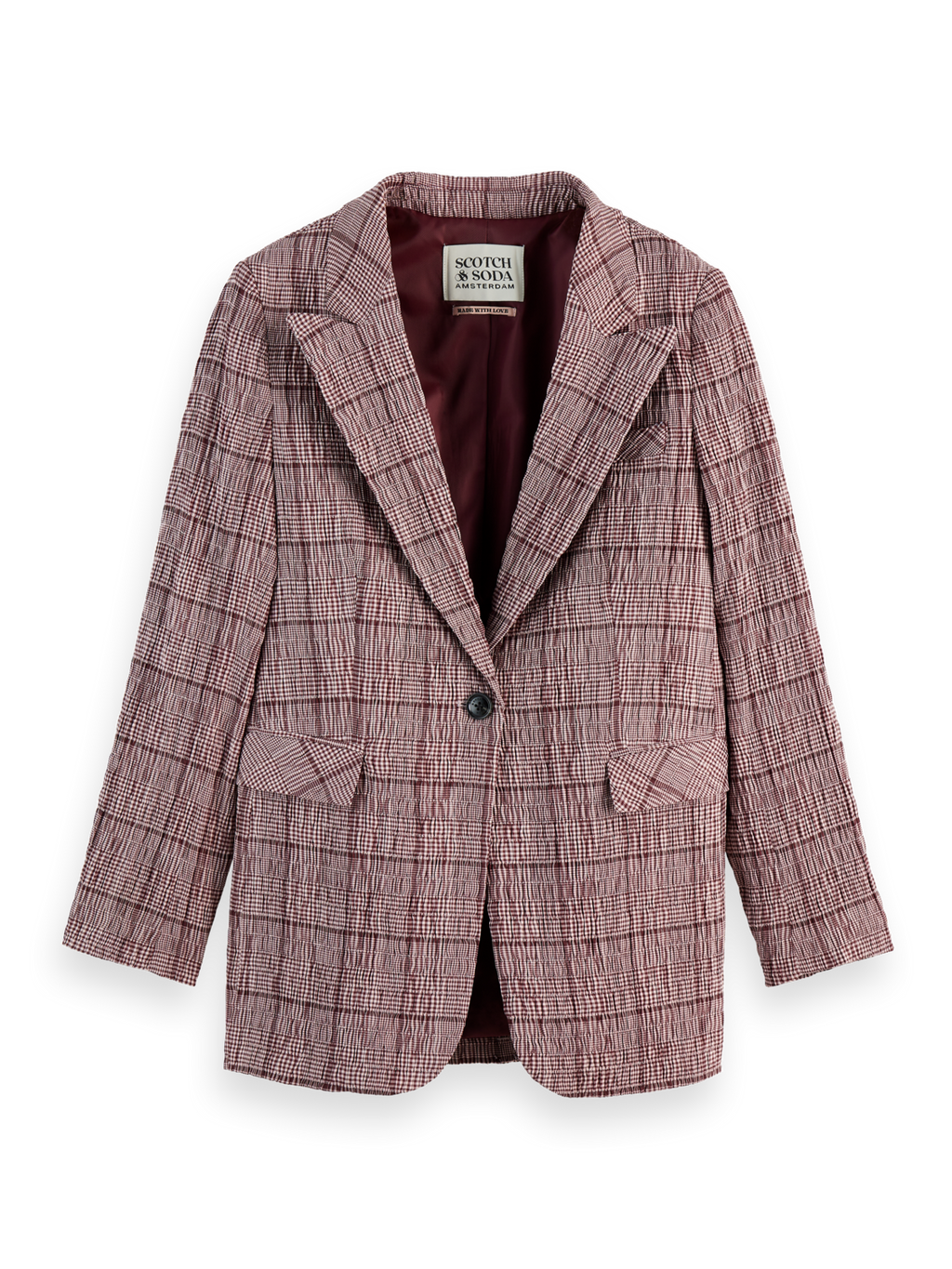 Prince of wales seersucker blazer