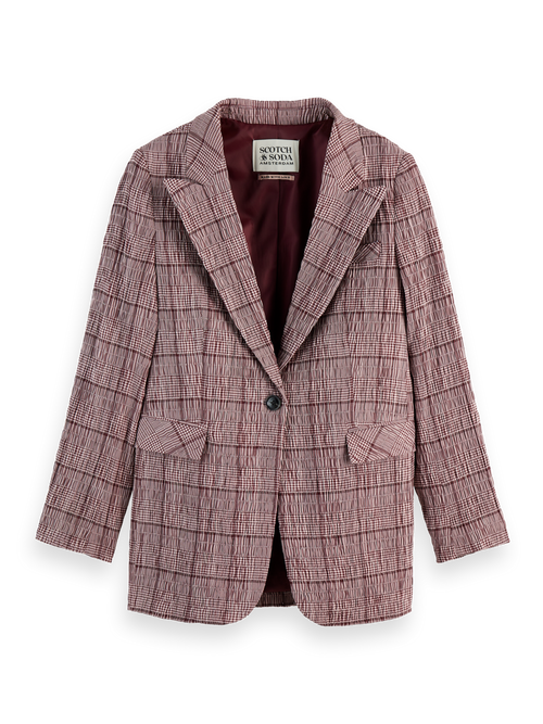 Prince of wales seersucker blazer