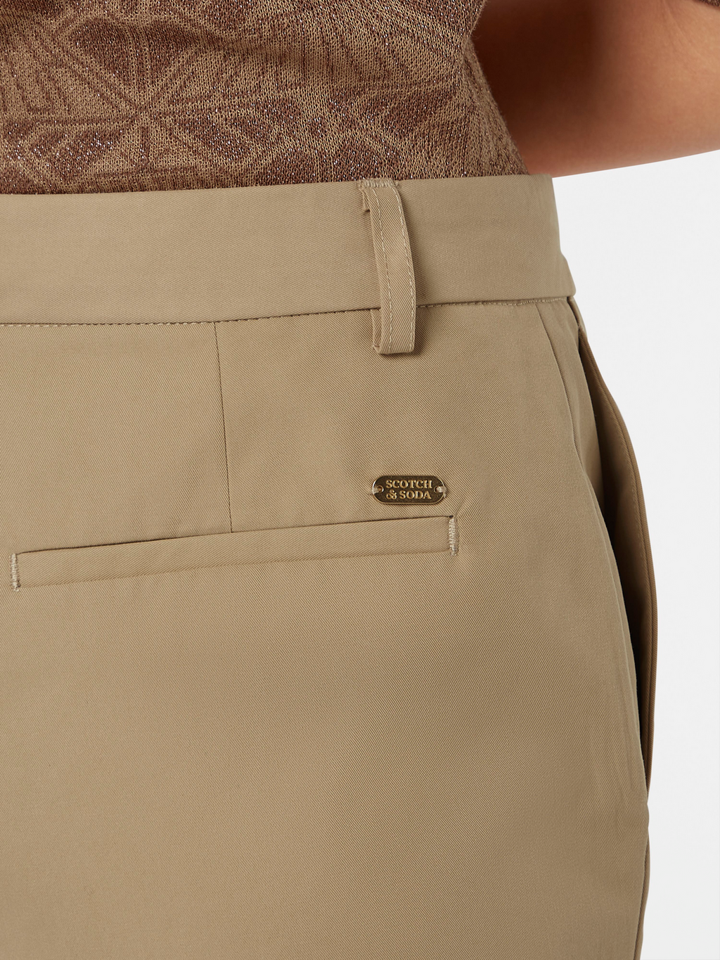 Edie tailored wide-leg fixed belt pant