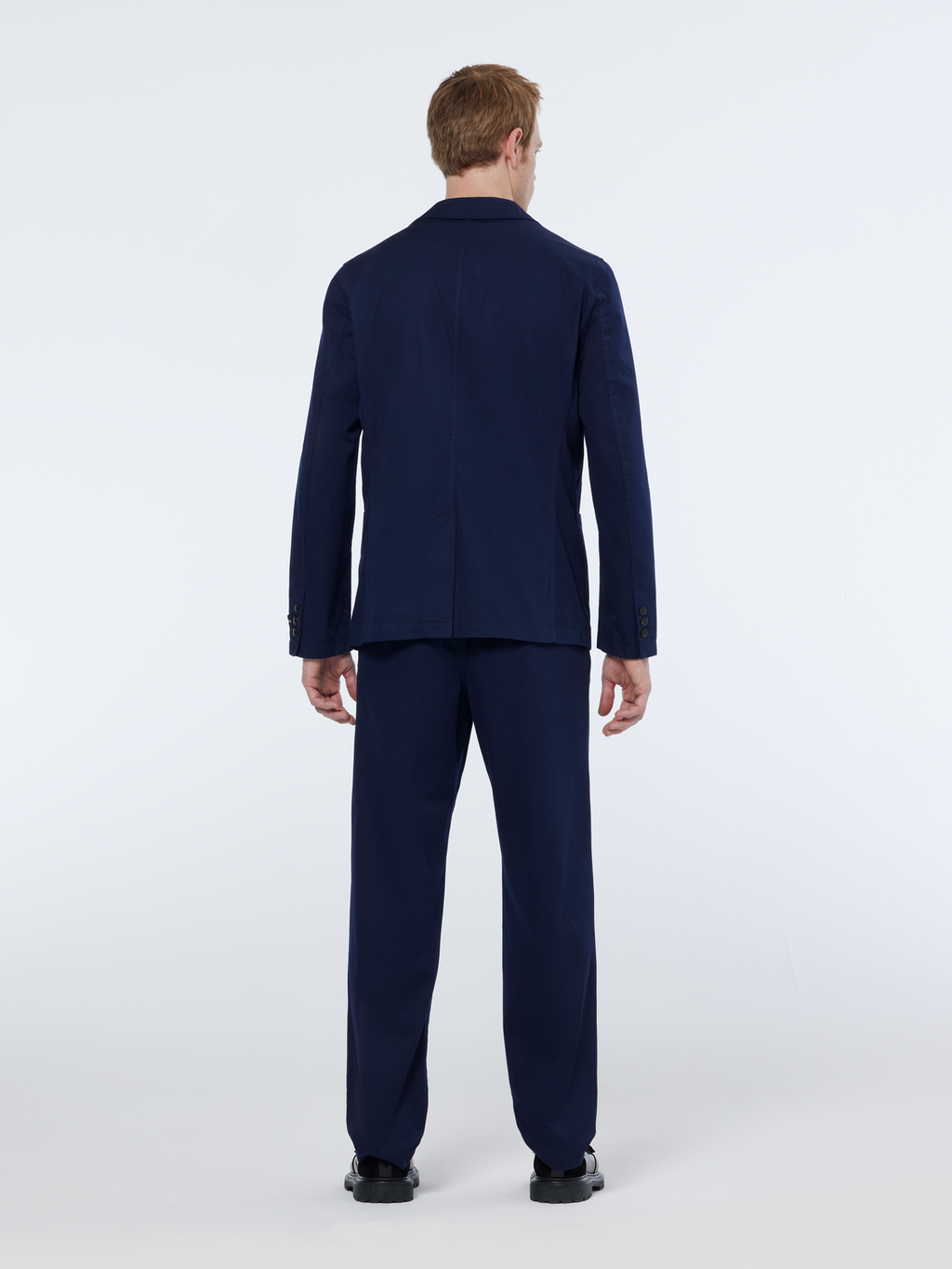 Unconstructed cotton twill blazer