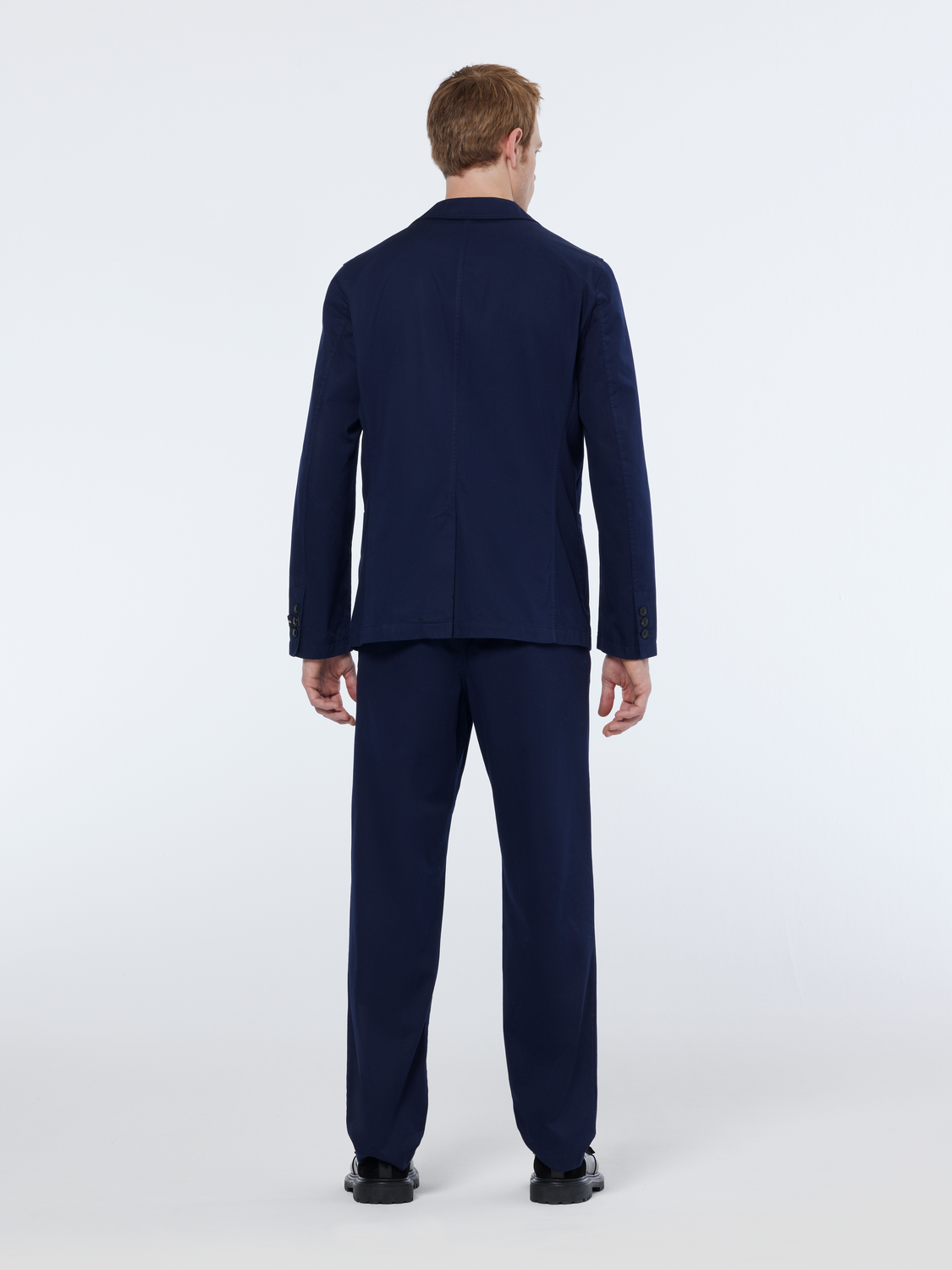 Unconstructed cotton twill blazer