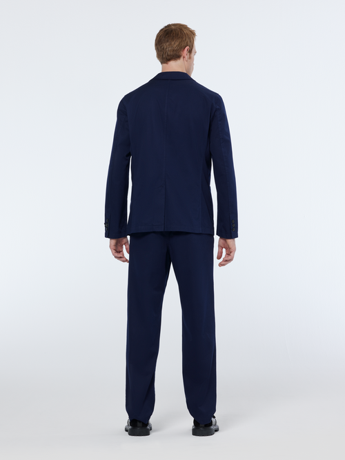 Unconstructed cotton twill relaxed fit blazer