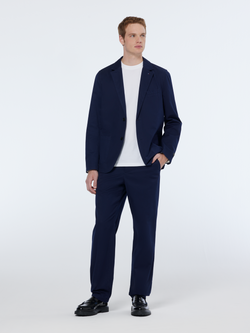 Unconstructed cotton twill relaxed fit blazer