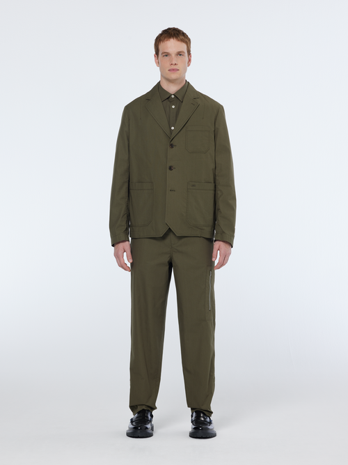 Unconstructed cotton-ripstop military relaxed fit blazer