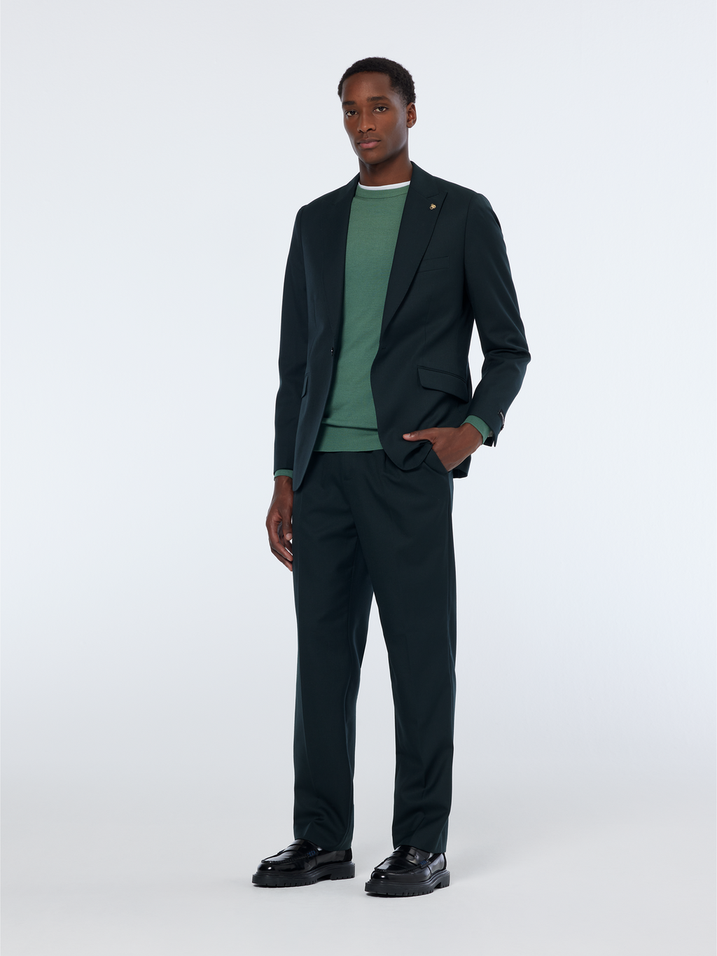 Single-buttoned regular blazer