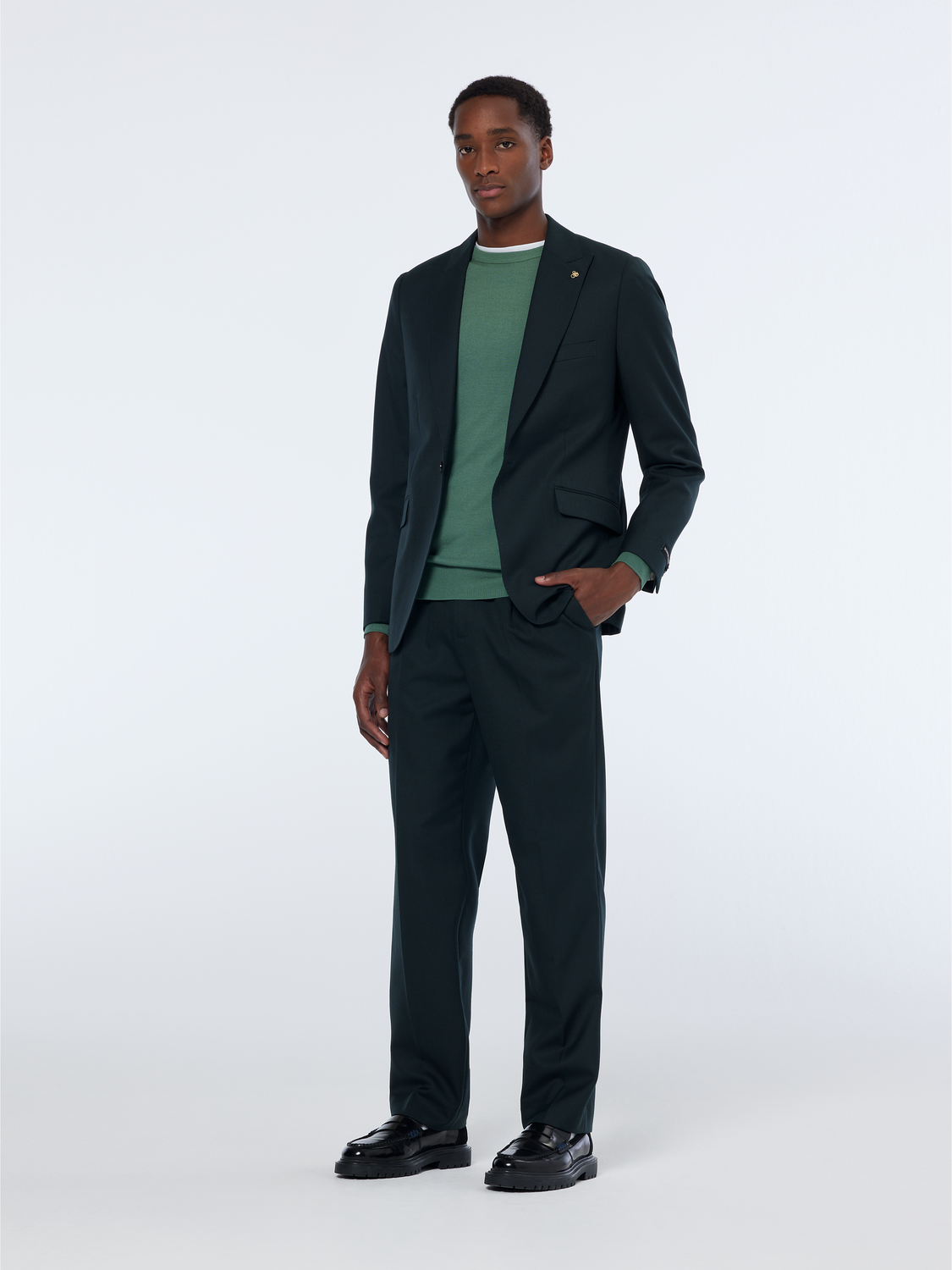 Single-buttoned regular blazer